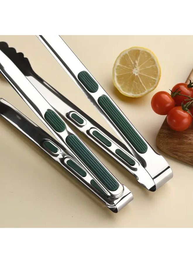 3pcs Stainless Steel Food Clips With Silicone Handles For BBQ Buffet Steak - Image 5